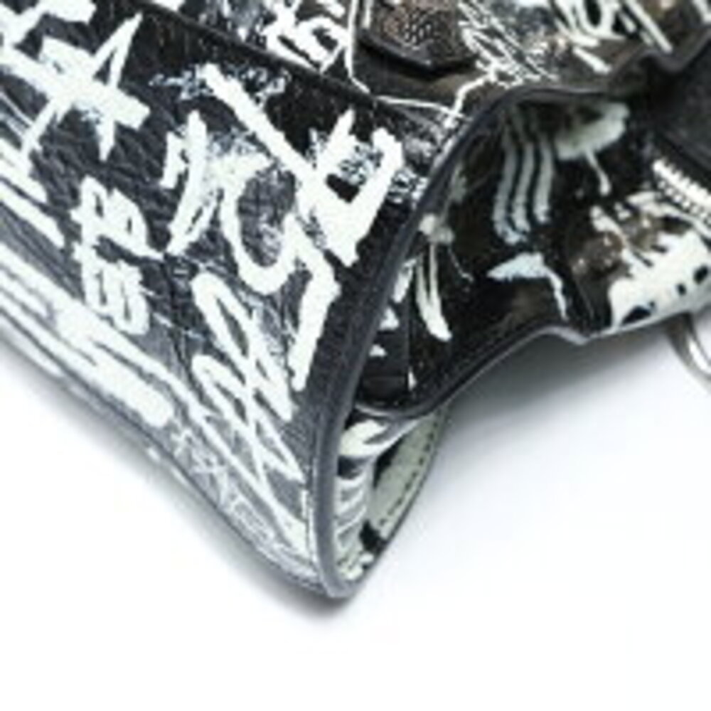 Balenciaga Neo Cagoll Graffiti City Handbag Black - Picture 6 of 11